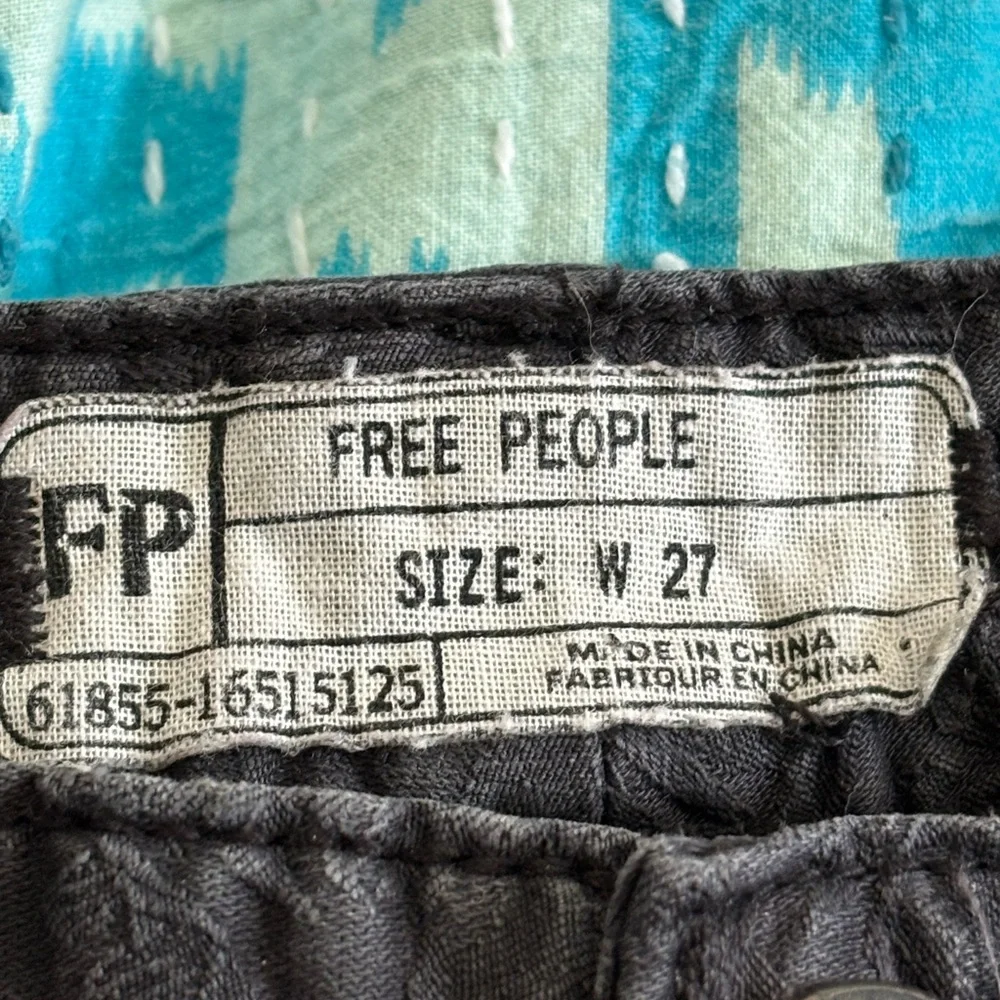 Free People straight leg textured jeans with slight stretch - Picture 5 of 7